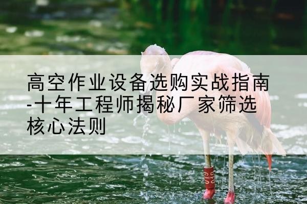 长汀剪叉式升降机厂家-高空作业设备选购实战指南-十年工程师揭秘厂家筛选核心法则