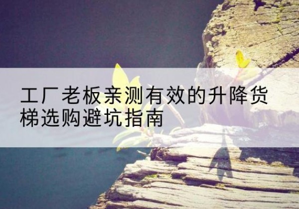 长汀升降货梯怎么选-工厂老板亲测有效的升降货梯选购避坑指南